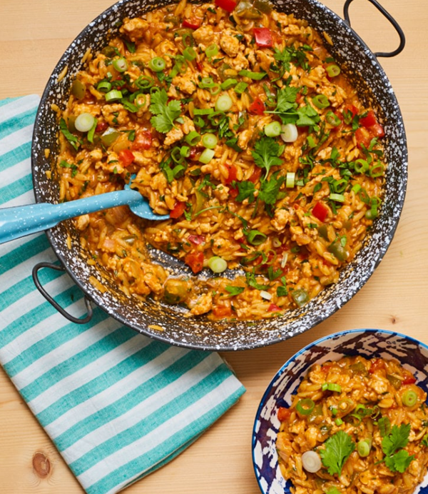Cheesy fajita orzotto