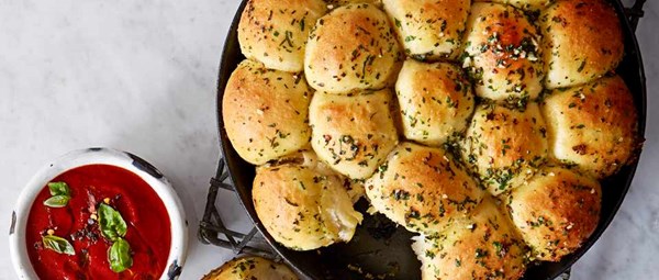 Cheesy garlic dough balls