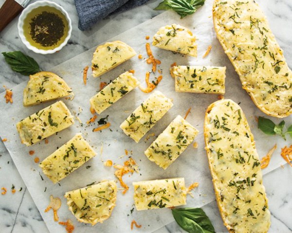 Cheesy garlic-herb bread