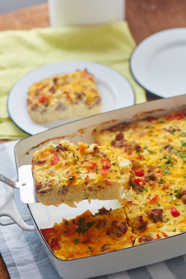Cheesy hash brown breakfast casserole