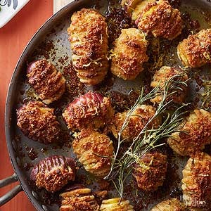 Cheesy Hasselback new potatoes