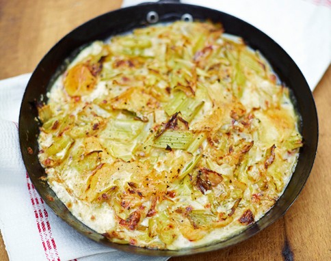 Cheesy leeks à la Oliver