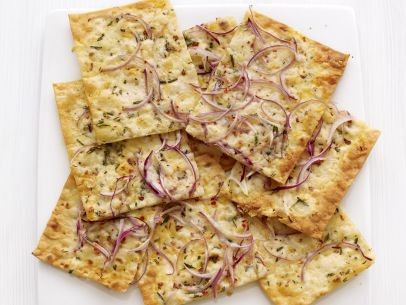 Cheesy onion flatbread