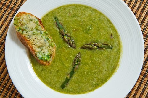 Cheesy ramp "garlic" bread