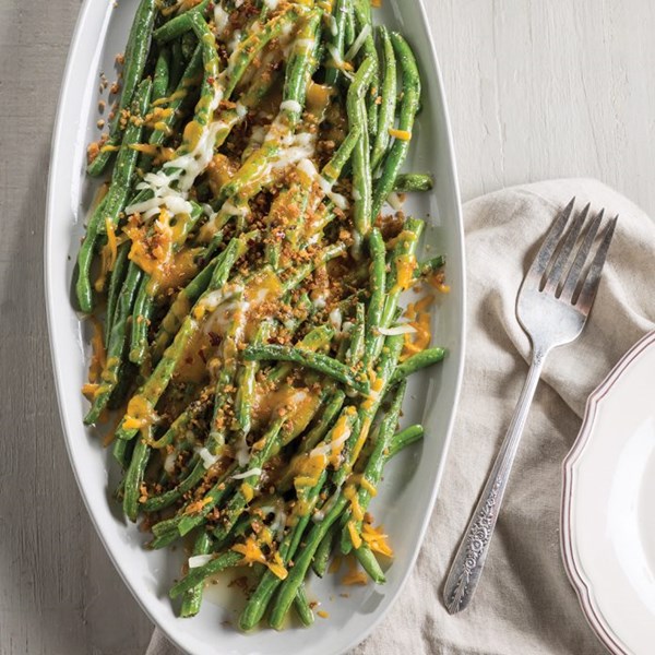 Cheesy roasted green beans