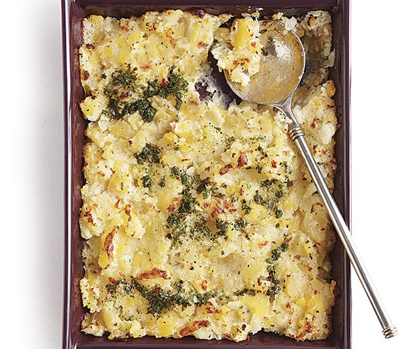 Cheesy rutabaga and potato mash