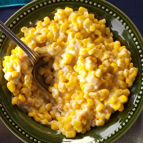 Cheesy slow-cooked corn 