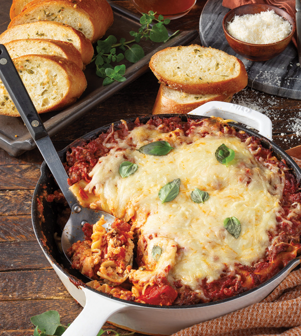 Cheesy stovetop lasagna