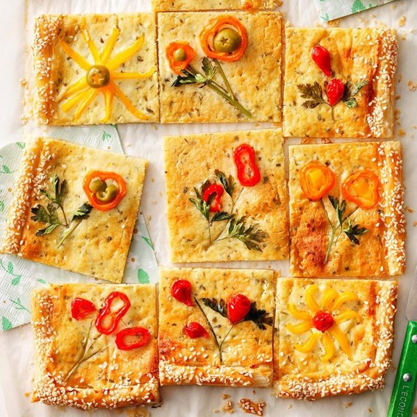 Cheesy vegetable garden tart
