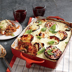 Cheesy vegetable moussaka