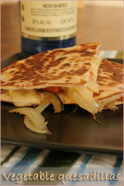 Cheesy vegetable quesadillas