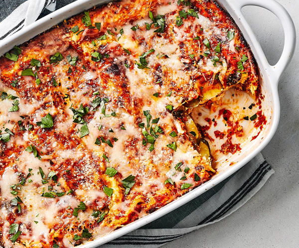 Cheesy veggie lasagna