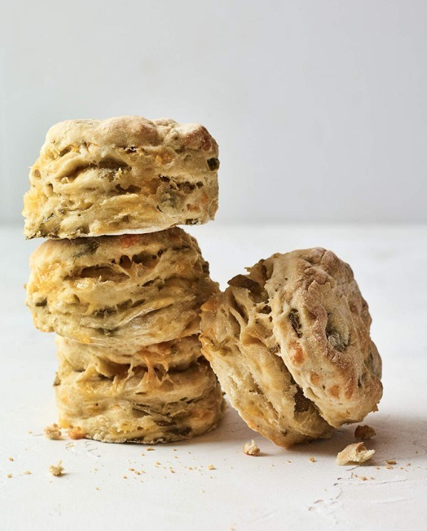 Cheez-y green chile biscuits