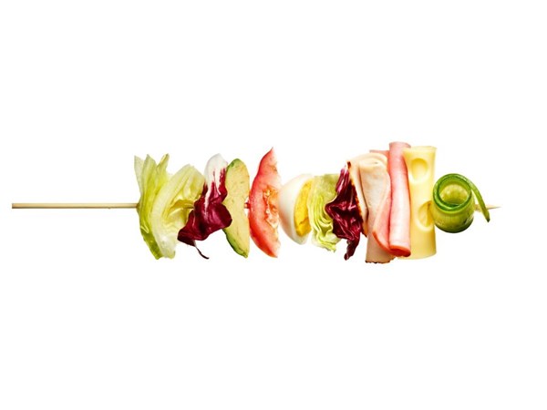 Chef's salad on a stick