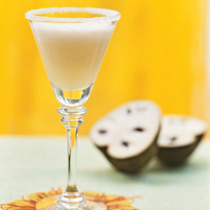 Cherimoya and lemon frozen daiquiris