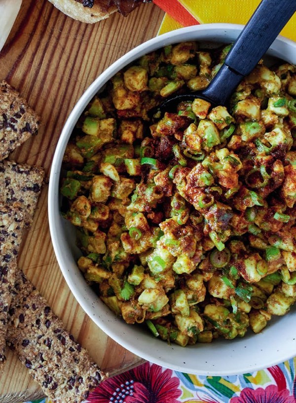 Chermoula and avocado salsa