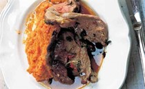 Chermoula lamb with hot pepper and carrot puree