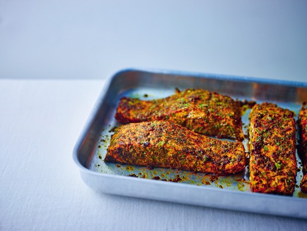 Chermoula roast salmon with cumin and coriander