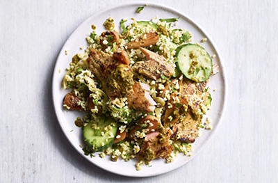 Chermoula trout & preserved lemon salad