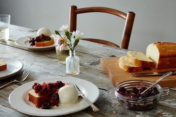 Cherries jubilee with fennel and black pepper