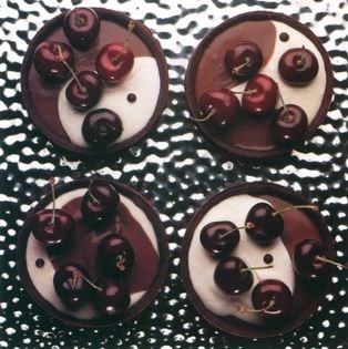 Cherries on two-tone chocolate