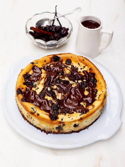 Cherry & chocolate cheesecake