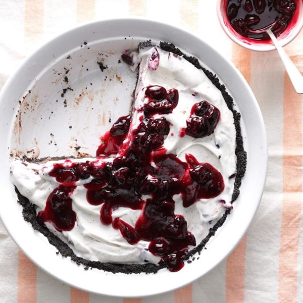 Cherry & chocolate ice cream pie