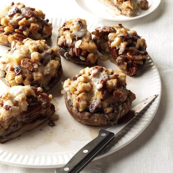 Cherry & Fontina stuffed portobellos