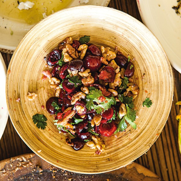 Cherry & herb salad
