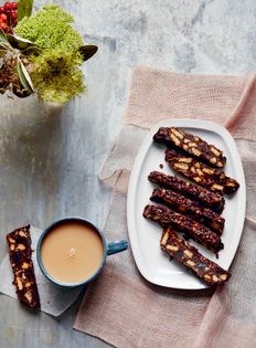 Cherry, almond and dark chocolate tiffin