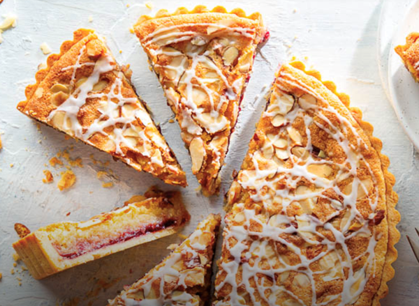 Cherry-almond Bakewell tart