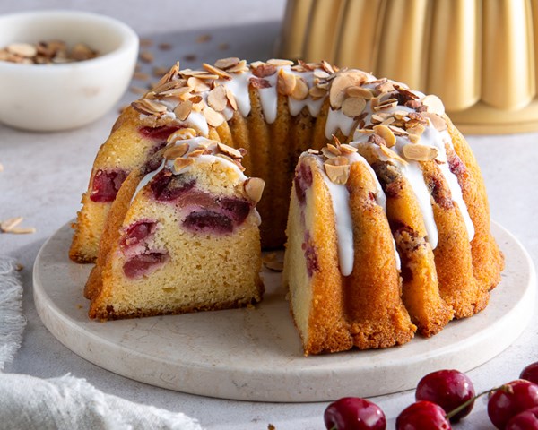 Cherry-almond bundt cake