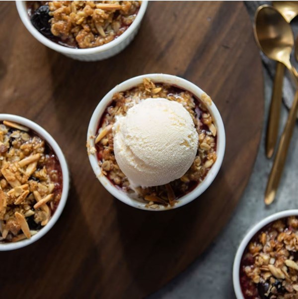 Cherry-almond crisp