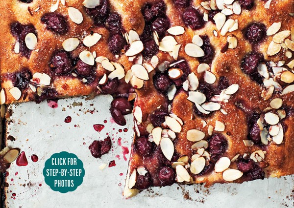 Cherry-almond focaccia