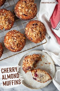 Cherry almond muffins