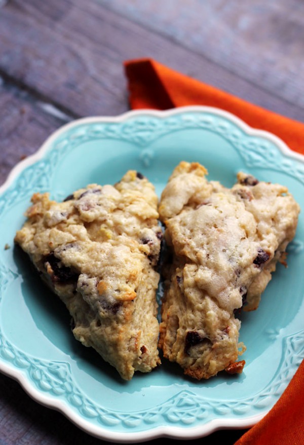 Cherry almond scones