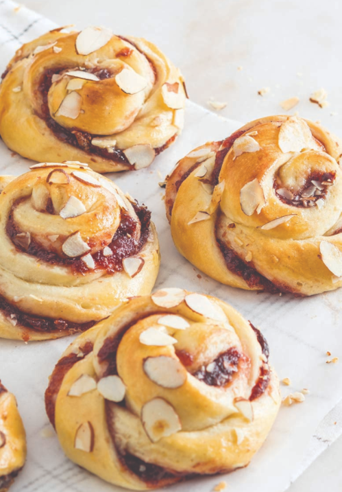 Cherry-almond sweet rolls