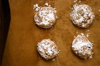 Cherry almond wedding cookies