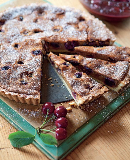 Cherry and almond crostata with dolcetto-poached cherries (Crostata ...