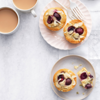 Cherry and basil friands