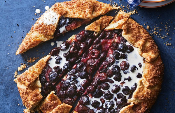 Cherry and frangipane tart