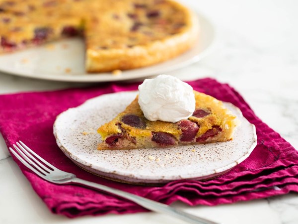 Cherry and pistachio frangipane tart 
