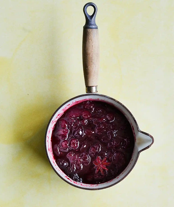 Cherry, anise and sherry jam