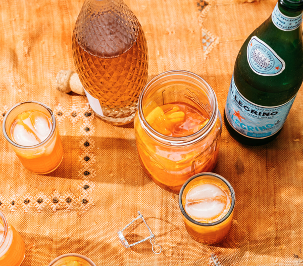 Cherry-Aperol spritz