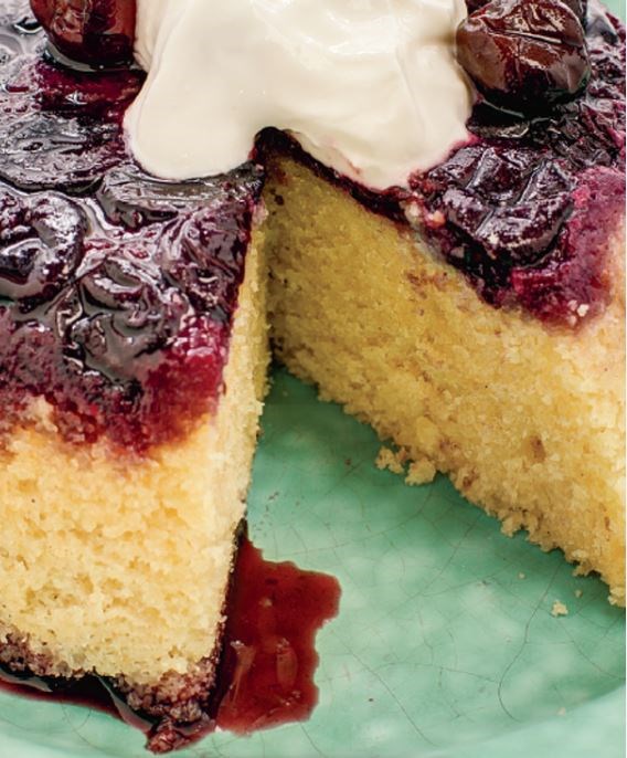 Cherry Bakewell pudding