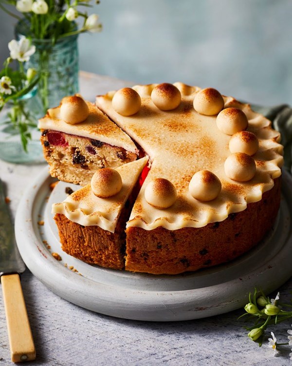 Cherry Bakewell simnel cake