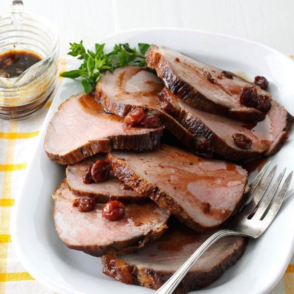Cherry balsamic pork loin