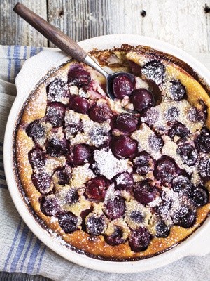 Cherry buttermilk clafoutis