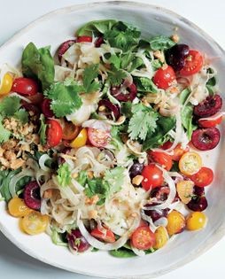Cherry, cherry tomato, orange, fennel, macadamia nuts and coriander