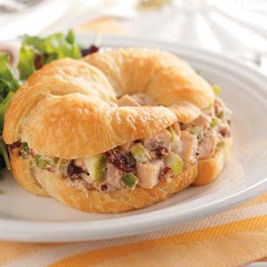 Cherry-chicken salad croissants 